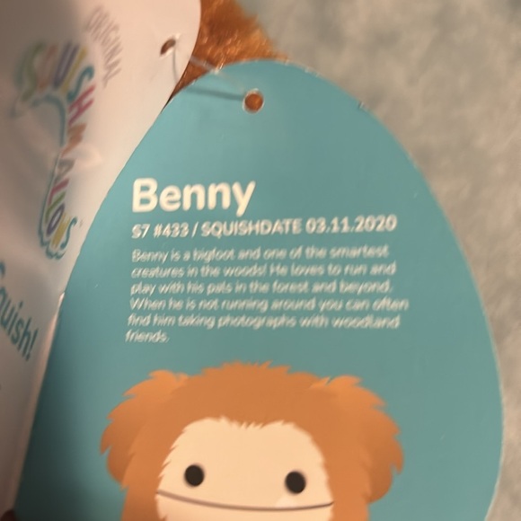 NWT 7” Benny the Bigfoot Squishmallow - Picture 6 of 7